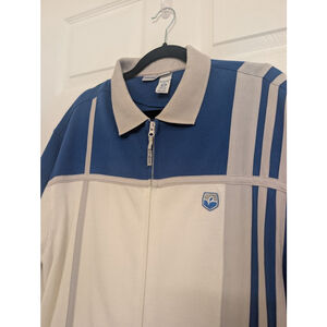 Vintage Y2K Rocawear Full Zip Polo Shirt XL Short Sleeve Jacket Hip Hop